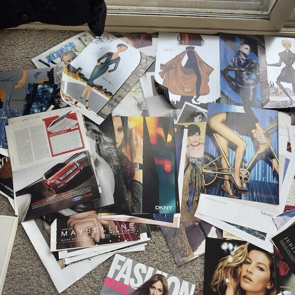 Mixed Media Vintage Magazine Print Ads Poster Wall Art Sexy Models Designer LOT - Picture 11 of 16